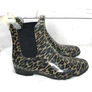 Sam Edelman Animal Print Rain Boots